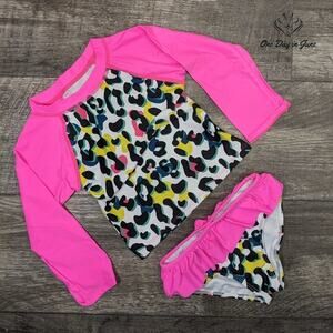 Lovekider Long Sleeve Rash Guard Bikini Set Size M